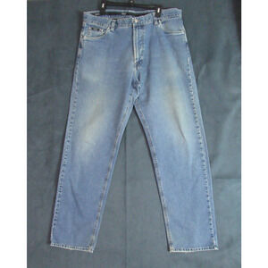 Vintage BOSS Jeans Mens 40x34 Blue Denim Baggy Relaxed Y2K Hip Hop Streetwear